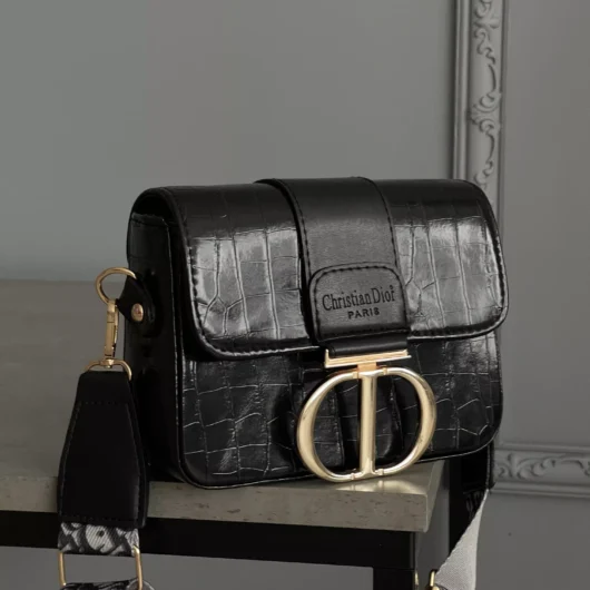 Леді Dior мини рептилія чорний