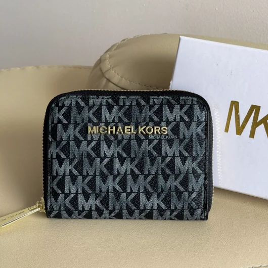 Гаманець Michael Kors маленький напис чорний