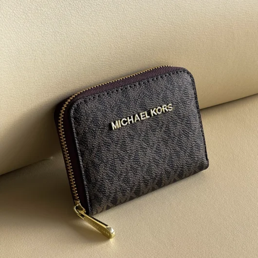 Гаманець Michael Kors маленький напис коричневий