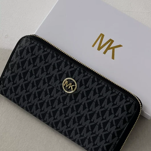 Гаманець жіночій Michael Kors великий логотип чорний