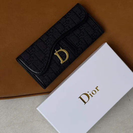 Гаманець-візитниця Christian Dior Saddle чорний