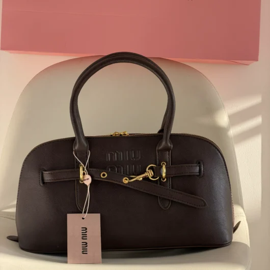 Сумка  Miu Miu Aventure Nappa Leather  шоколадний
