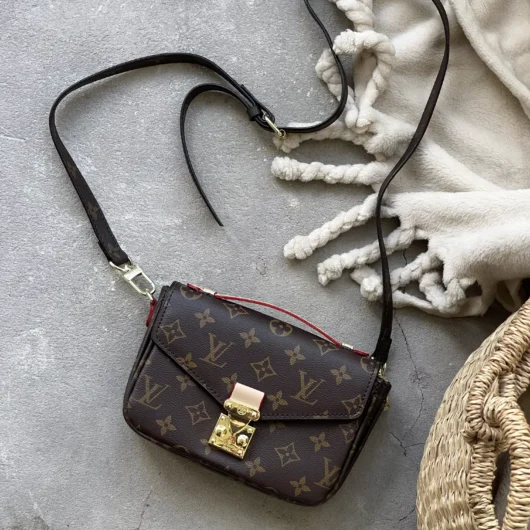 Сумка Louis Vuitton Pochette Metis Small size коричневий+ світлий беж.