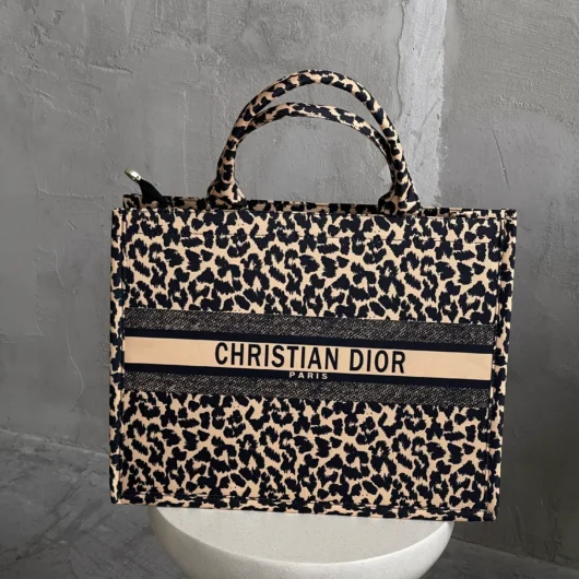 СУМКА DIOR ШОПЕР ТКАНЕВИЙ ВЕЛИКИЙ леопард