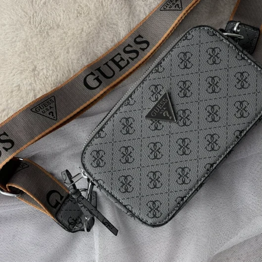 Сумка Guess 4G сірий+карамель