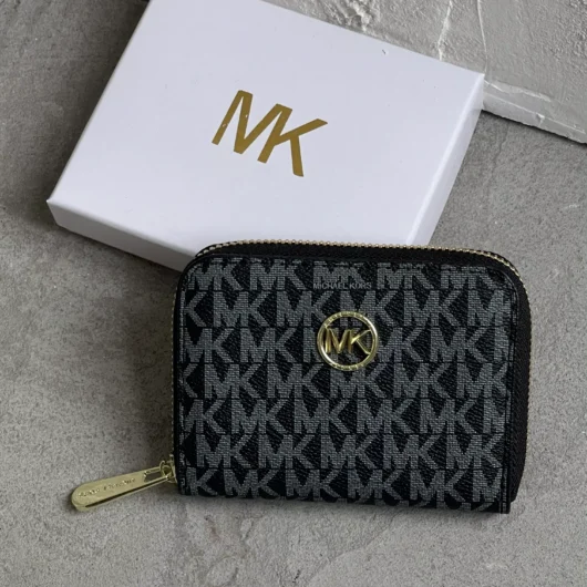 Гаманець жіночій Michael Kors міні великий логотип чорний
