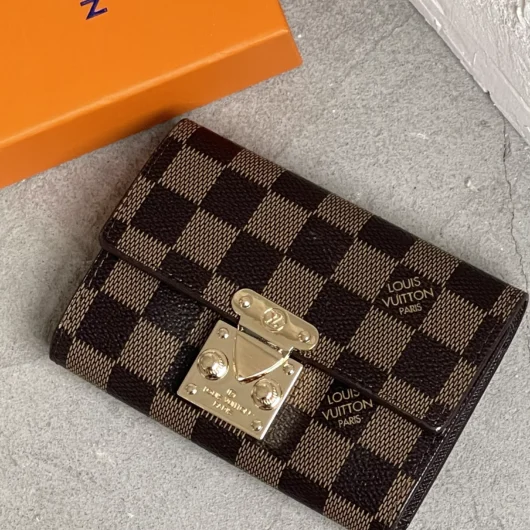 Гаманець Louis Vuitton Pallas маленький коричнева клітка