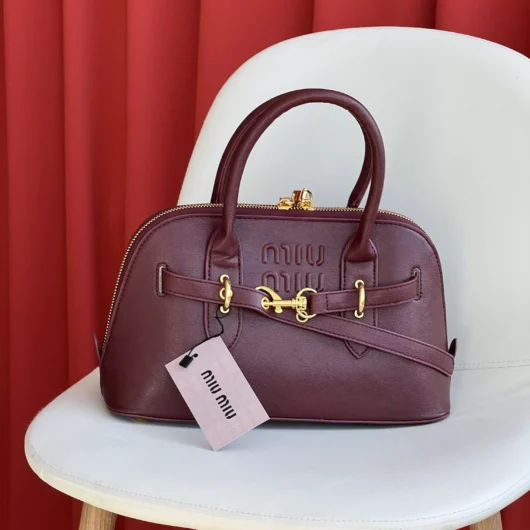 Miu Miu Aventure Nappa Leather medium size бургунди