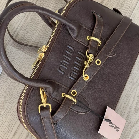 Miu Miu Aventure Nappa Leather medium size шоколад
