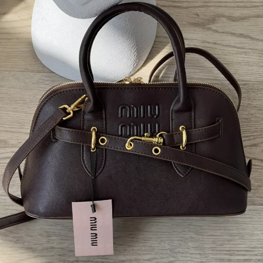 Miu Miu Aventure Nappa Leather medium size шоколад