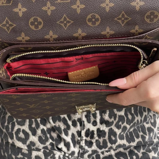 Сумка Louis Vuitton Pochette LUX Medium size коричневий+беж.