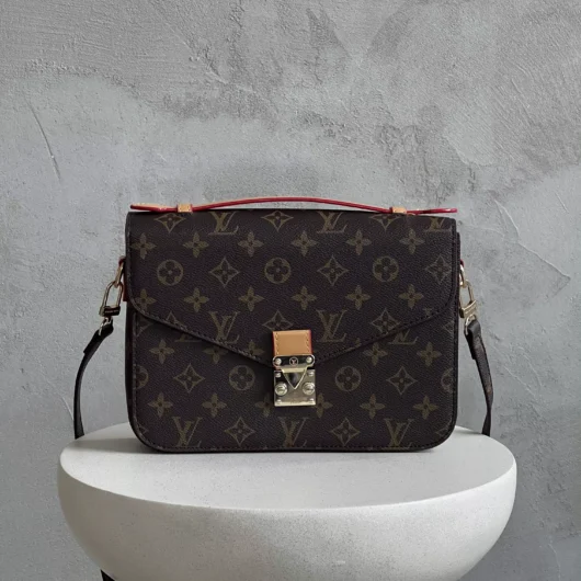 Сумка Louis Vuitton Pochette LUX Medium size коричневий+беж.