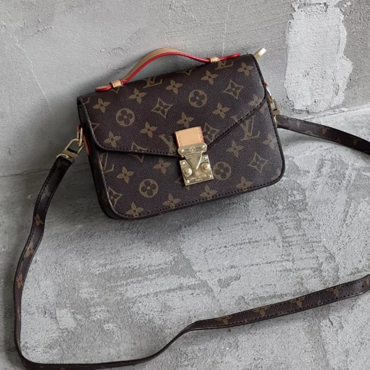 Сумка Louis Vuitton Pochette LUX Small size коричневий+беж.