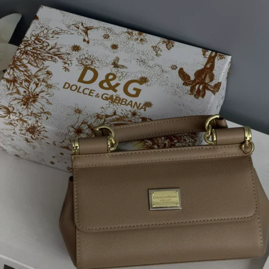 Сумка Dolce&Gabbana Sicily 19cm — Premium коричневий
