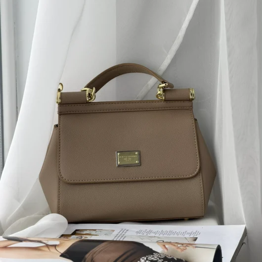Сумка Dolce&Gabbana Sicily 21cm — Premium коричневий