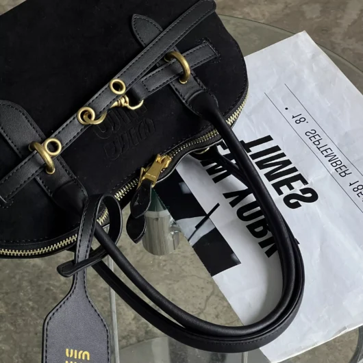 Сумка Miu Miu Aventure Nappa Suede чорний
