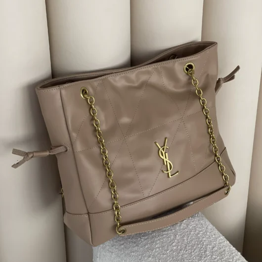 Сумка Saint Laurent Jamie in Leather бежевий