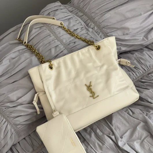Сумка Saint Laurent Jamie in Leather молочний