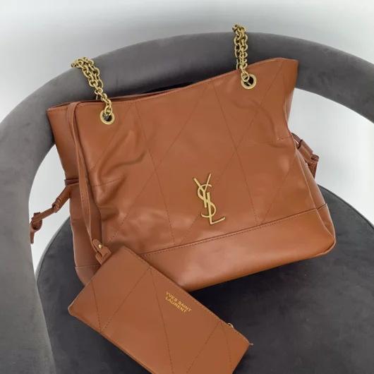 Сумка Saint Laurent Jamie in Leather карамель