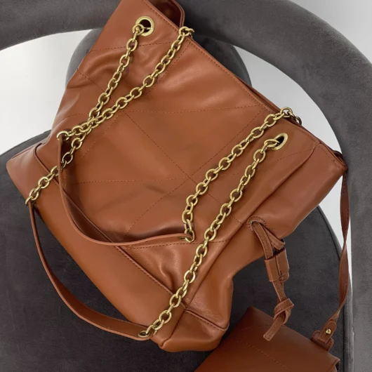 Сумка Saint Laurent Jamie in Leather карамель