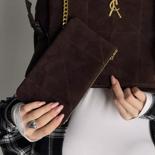 Сумка Saint Laurent Jamie in Suede шоколад
