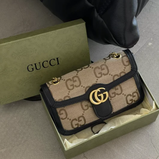 Сумка Gucci Marmont чорний-лого