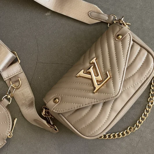 Сумка Louis Vuitton Wave Multi Pochette mini бежевий