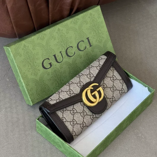 Гаманець Gucci Marmont візитниця шоколад