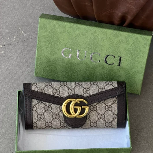 Гаманець Gucci Marmont візитниця шоколад