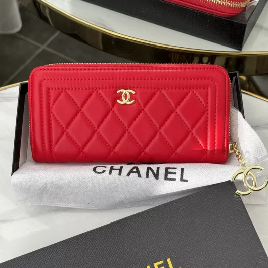 Гаманець Chanel великий червоний