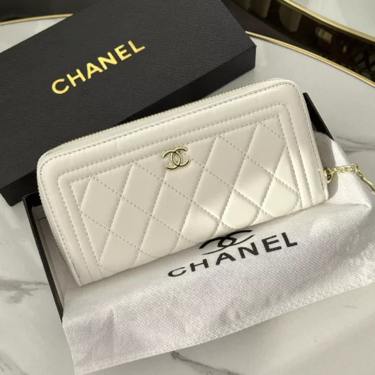 Гаманець Chanel великий білий