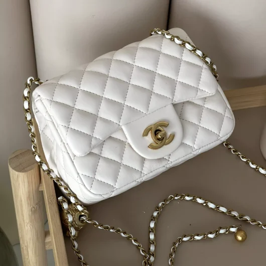 Сумка жіноча Chanel міні — ЛЮКСОВА ЯКІСТЬ  білий