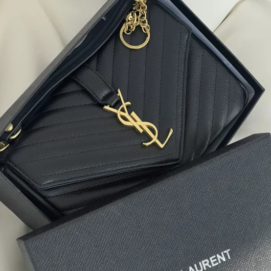 Сумка Saint Laurent College Medium — Premium чорний золото