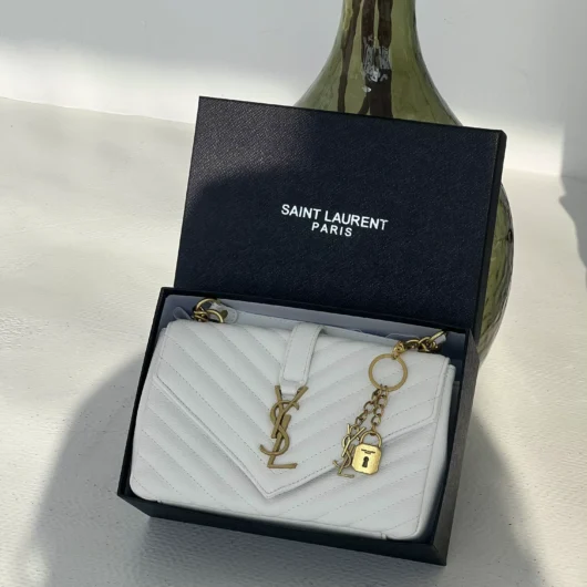 Сумка Saint Laurent College Medium — Premium білий золото