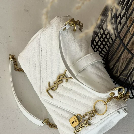 Сумка Saint Laurent College Medium — Premium білий золото