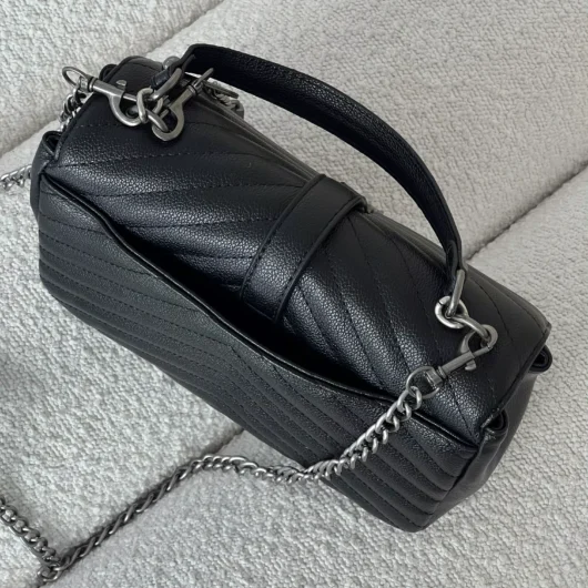 Сумка Saint Laurent College Medium — Premium чорний срібло