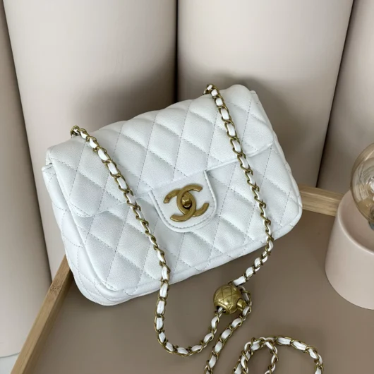 Сумка жіноча Chanel міні — ЛЮКСОВА ЯКІСТЬ білий