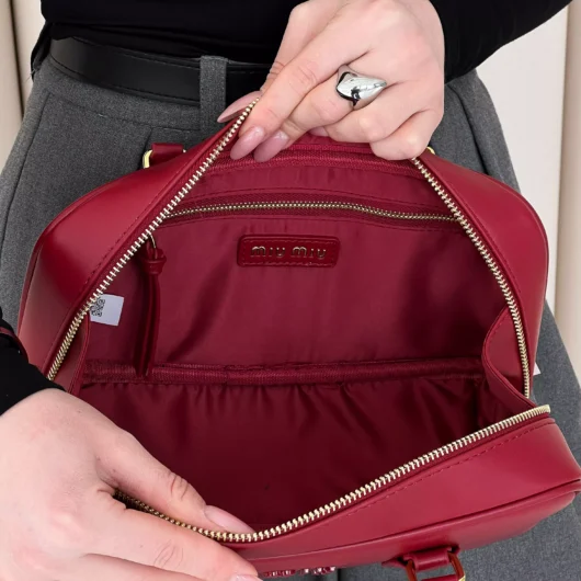 Сумка Miu Miu Arcadie Leather medium — Premium червоний