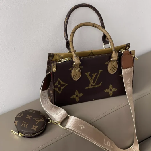 Сумка Louis Vuitton Monogram Reverse OnTheGo коричневий моногам