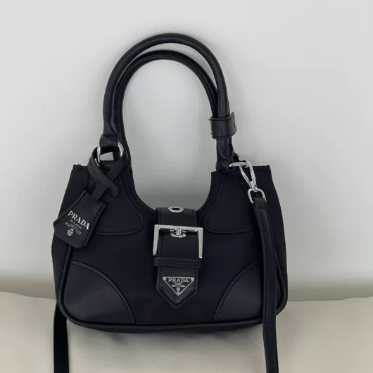 Сумка Prada Moon Re-Nylon mini bag чорний