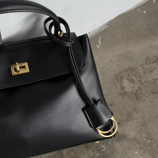 Сумка Balenciaga Rodeo Big size чорний+золото — Premium
