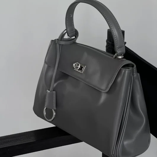 Сумка Balenciaga Rodeo Medium size сірий+срібло- Premium