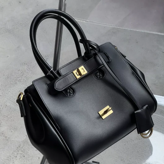 Сумка Balenciaga Bel Air Tote Bag Small size чорний+золото — Premium