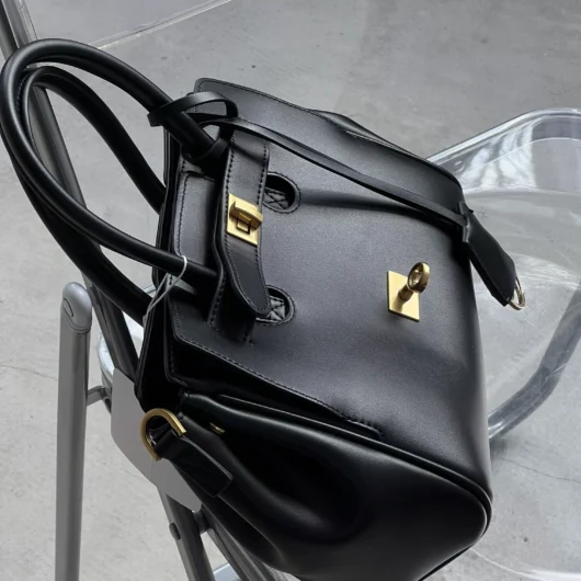 Сумка Balenciaga Bel Air Tote Bag Small size чорний+золото — Premium