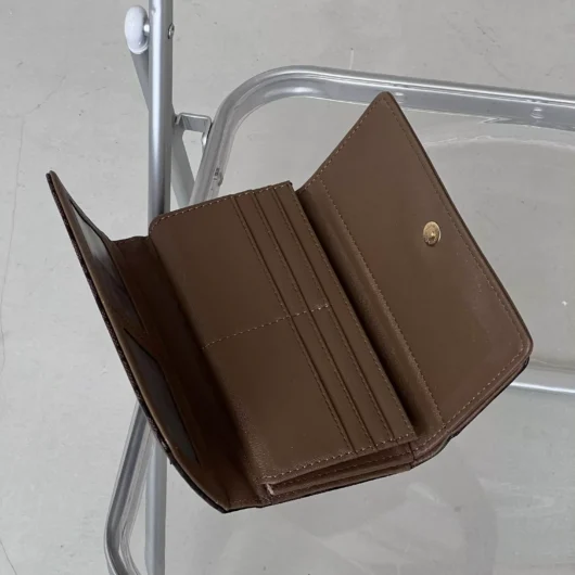 Жіночий гаманець Coach великий подвійний коричневий