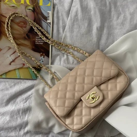 Сумка  Chanel classic —  24 size бежевий