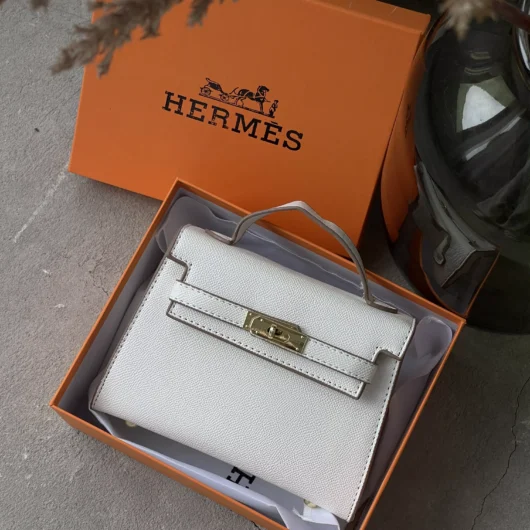 Сумка Hermes Kelly mini білий