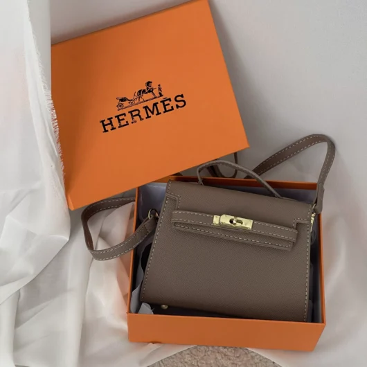 Сумка Hermes Kelly mini бежевий
