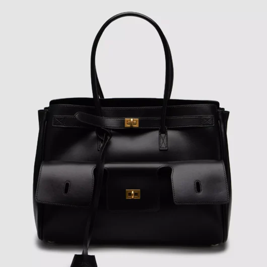 Сумка Balenciaga Bel Air Tote Bag Big size чорний+золото — Premium