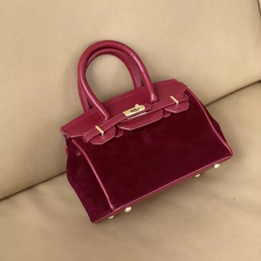 Сумка в стилі Hermes Small size бордовий